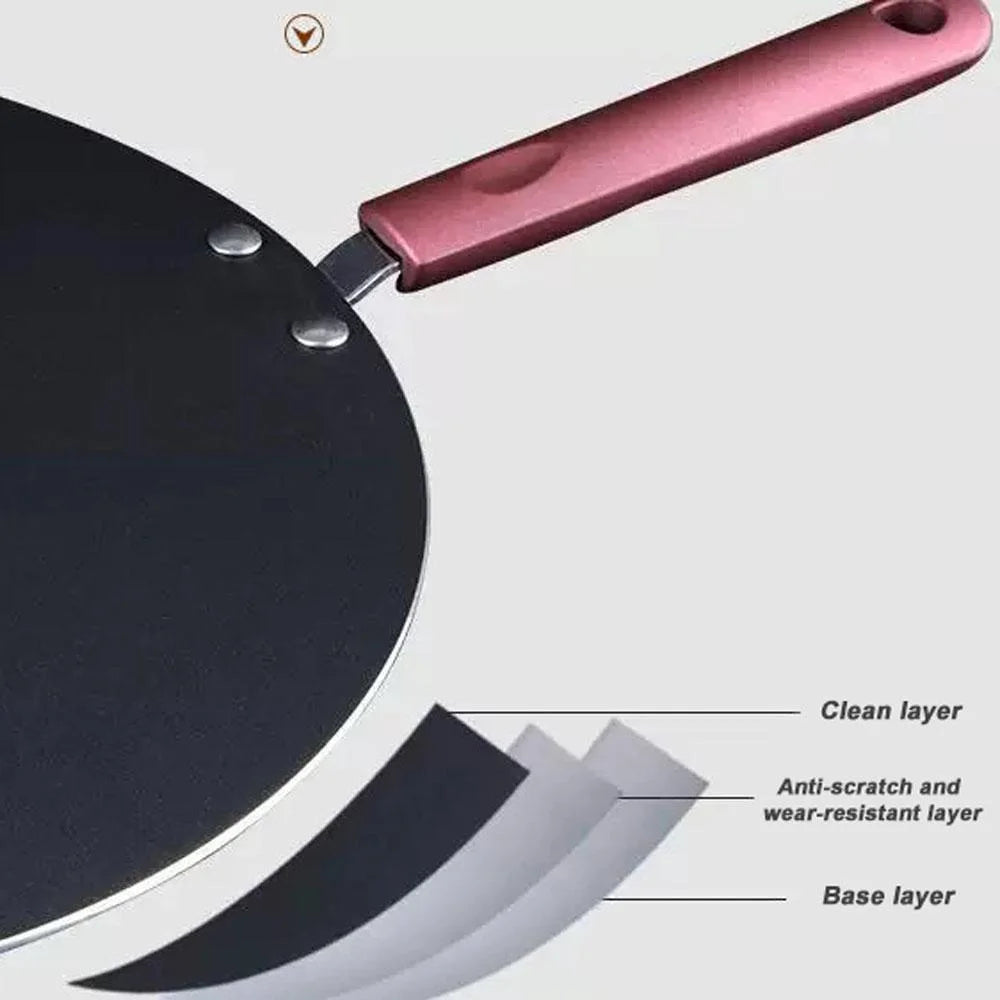 Nonstick Frying Pan 32cm Indian Tava Dosa Chapati Pan Flat