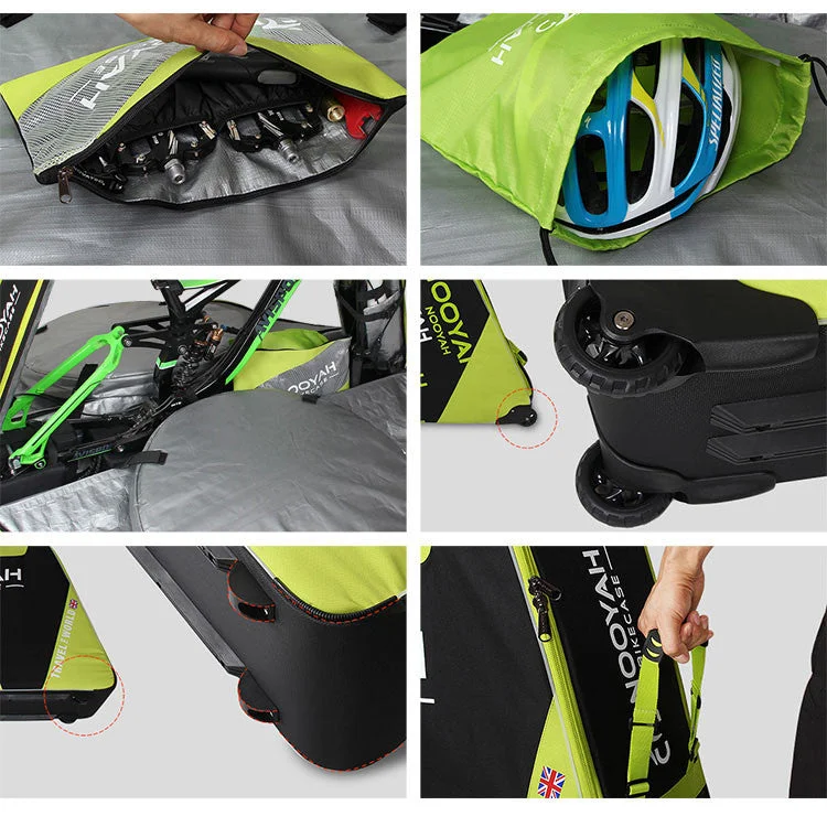 NOOYAH Bike Travel Case Bag EVA Shell Tough Material MTB