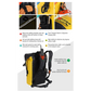 NOOYAH IPX8 Waterproof Outdoor Sports Backpack Double-Layer