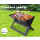 Notebook bbq grill with colour and construction cues