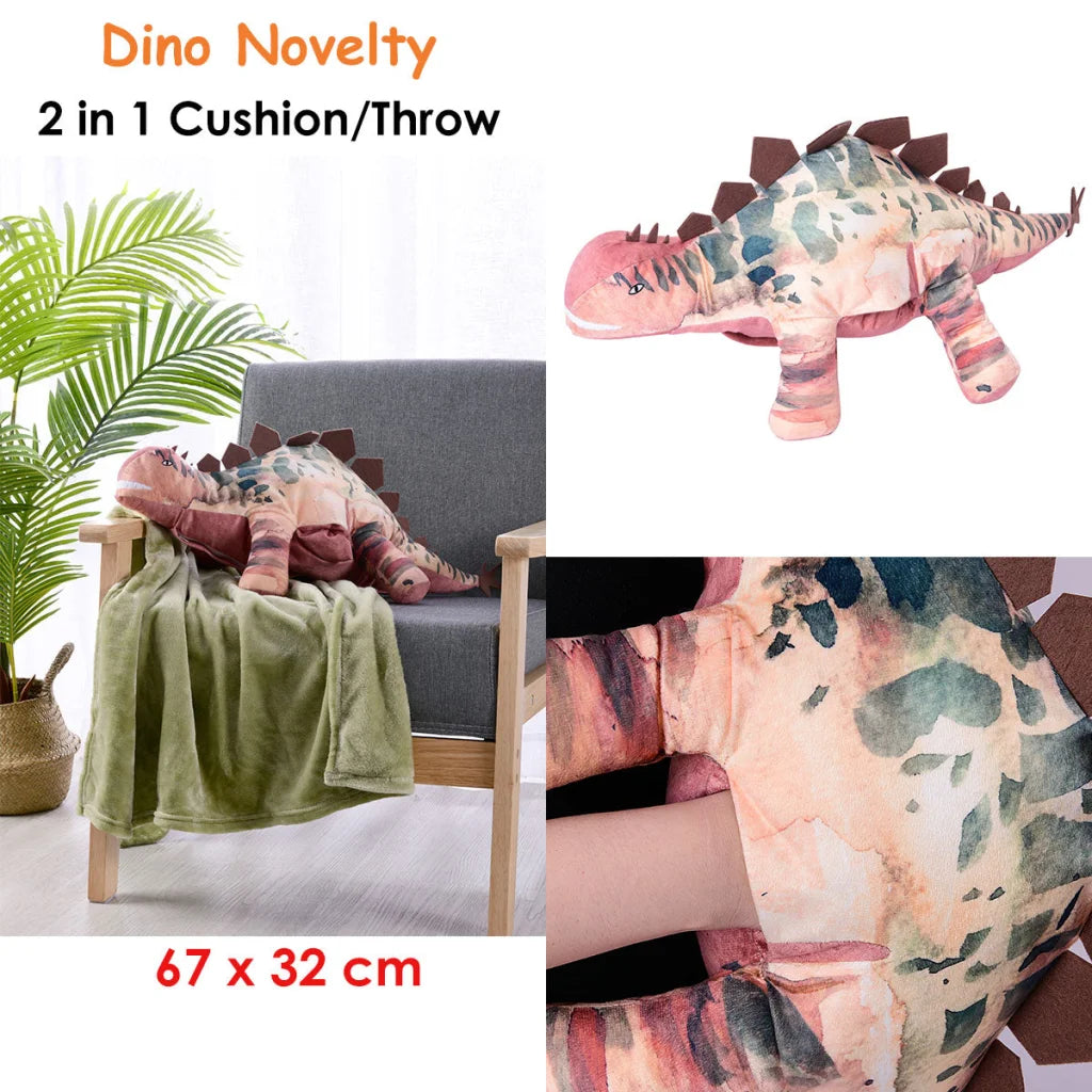 Novelty Cushion/Throw Happy Kids Dino - Home & Garden