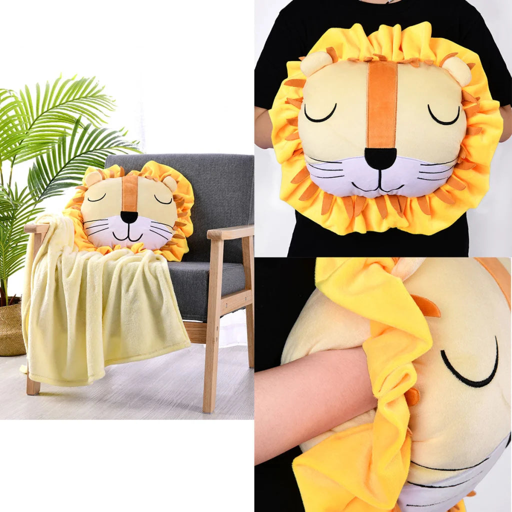 Novelty Cushion/Throw Happy Kids Lion - Home & Garden