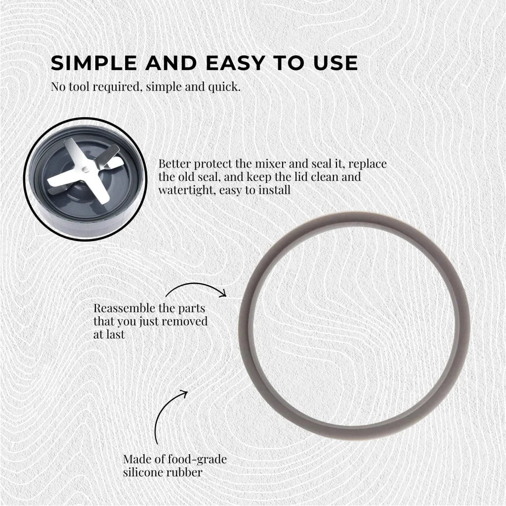 Nutribullet Short Cup + Fliptop Lid + Grey Seal - Fits All