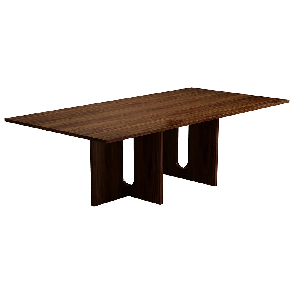 Oak Melamine Dining Table 6 Seater - Furniture > Dining >