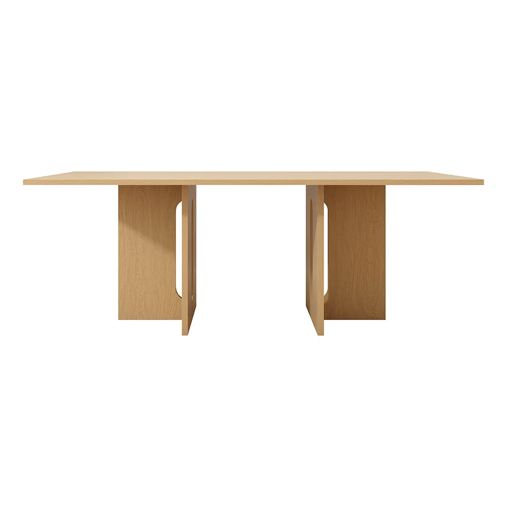Oak Melamine Dining Table 6 Seater - Furniture > Dining >