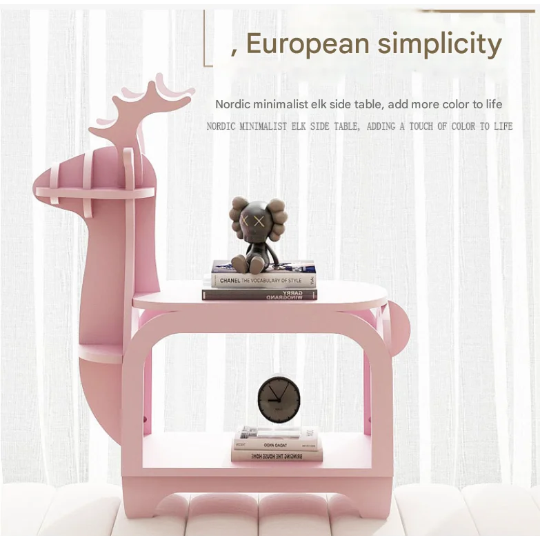 Oak Planking Small Creative Reindeer-Shaped Solid Wood