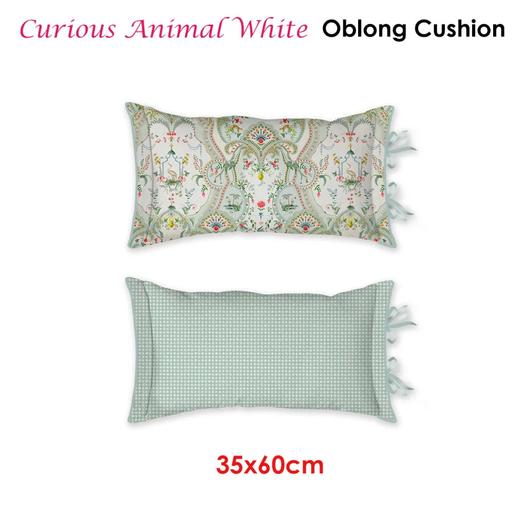 Oblong Cushion PIP Studio Curious Animal - White - Home &
