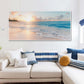 Ocean and Beach Wall Art - White Frame Canvas 60cm x 120cm