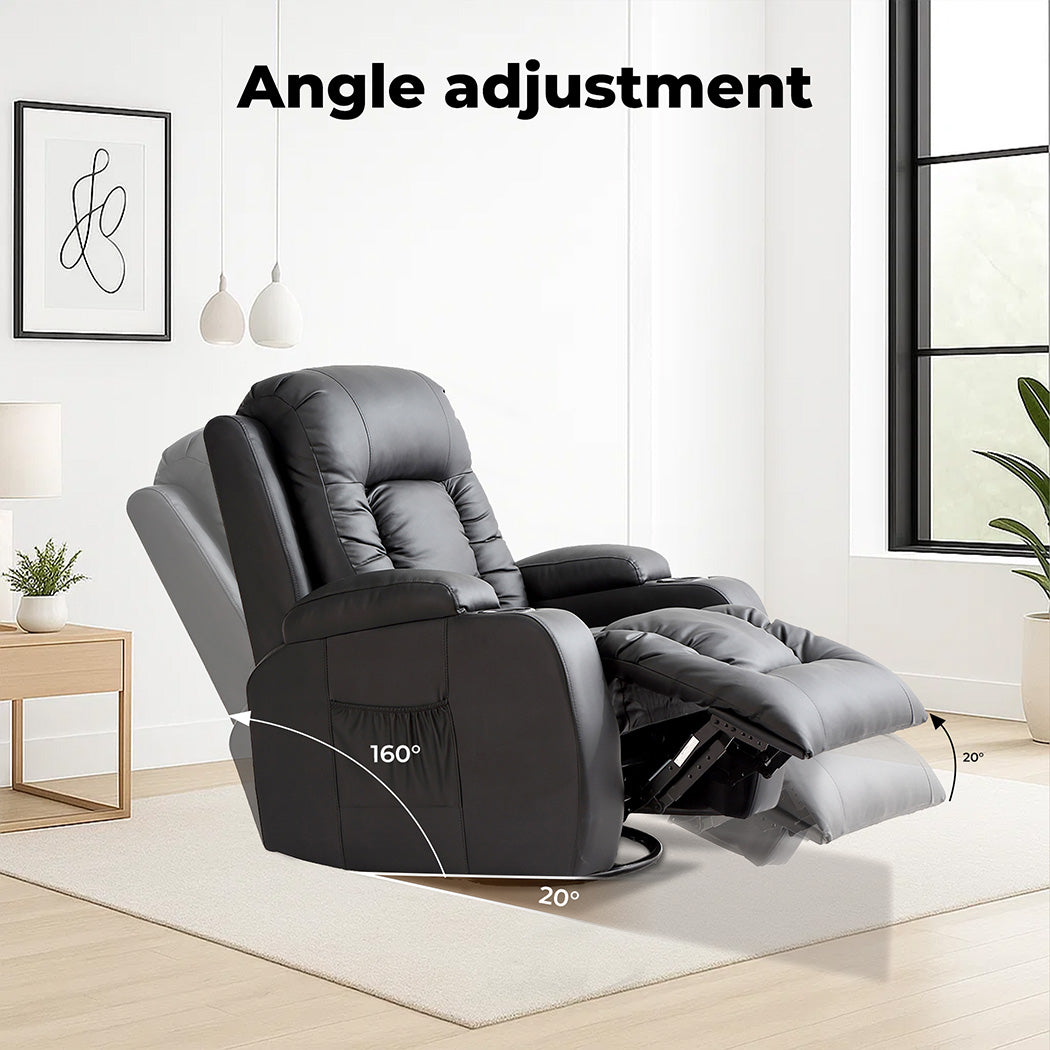 Levede Massage Sofa Chair Recliner 360