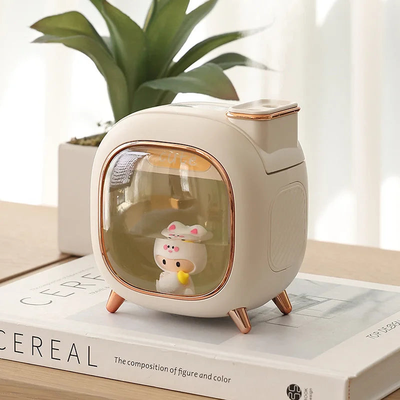 Off White USB Desktop Dual Mist Cute Humidifier
