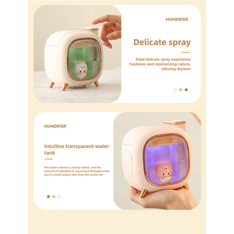 Off White USB Desktop Dual Mist Cute Humidifier