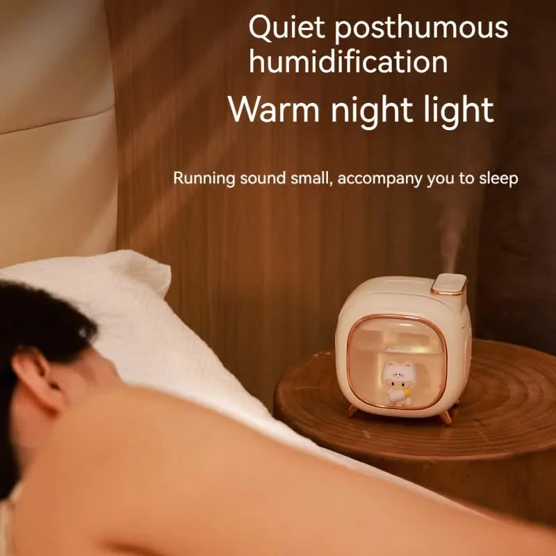 Off White USB Desktop Dual Mist Cute Humidifier
