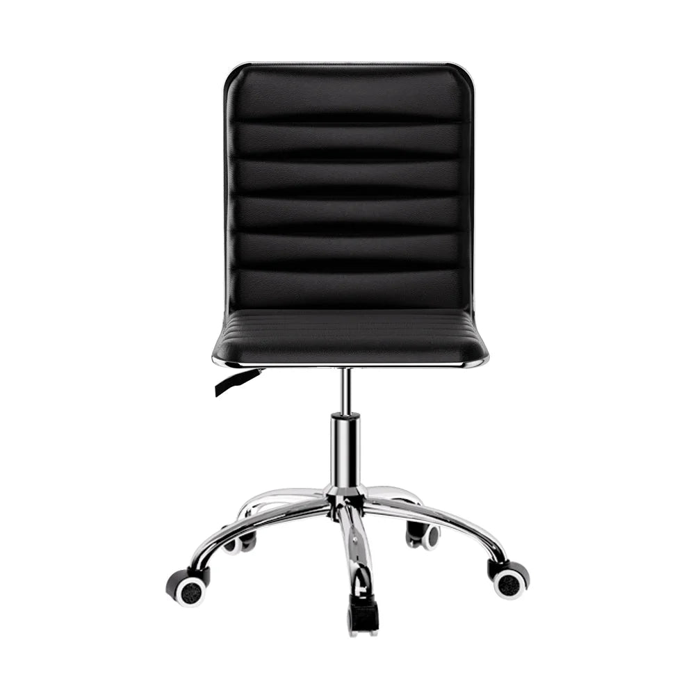 Office Chair Computer Desk Gaming Chair PU Leather Low Back