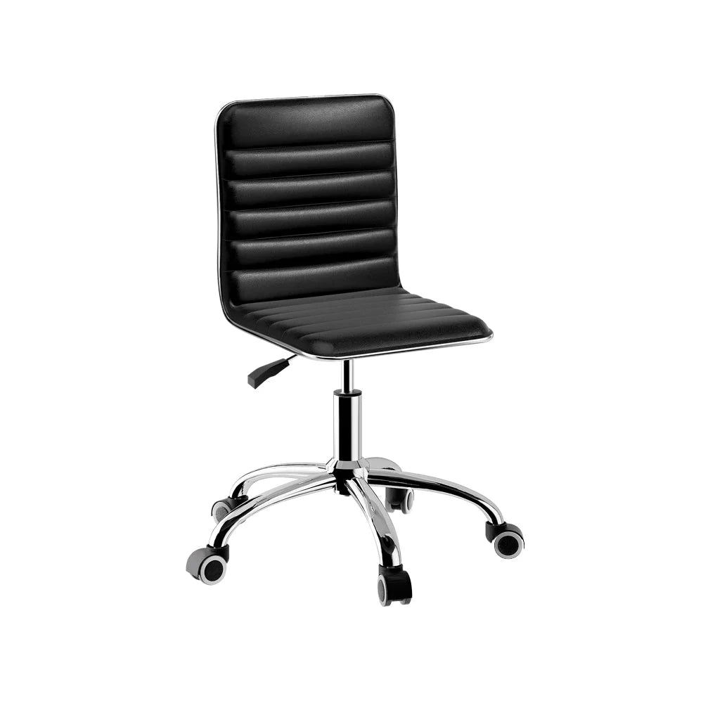 Office Chair Computer Desk Gaming Chair PU Leather Low Back