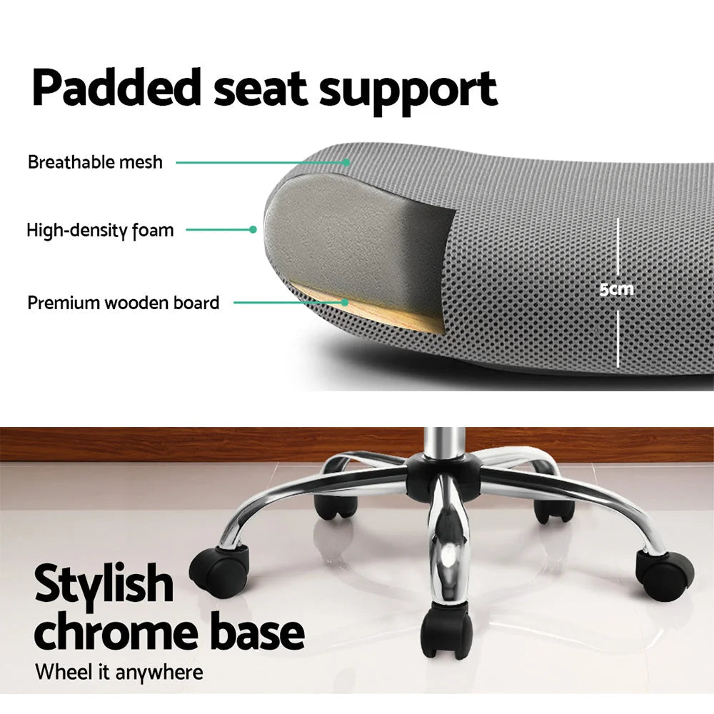 Office Chair Gaming Computer Mesh Executive Mid Back - Grey