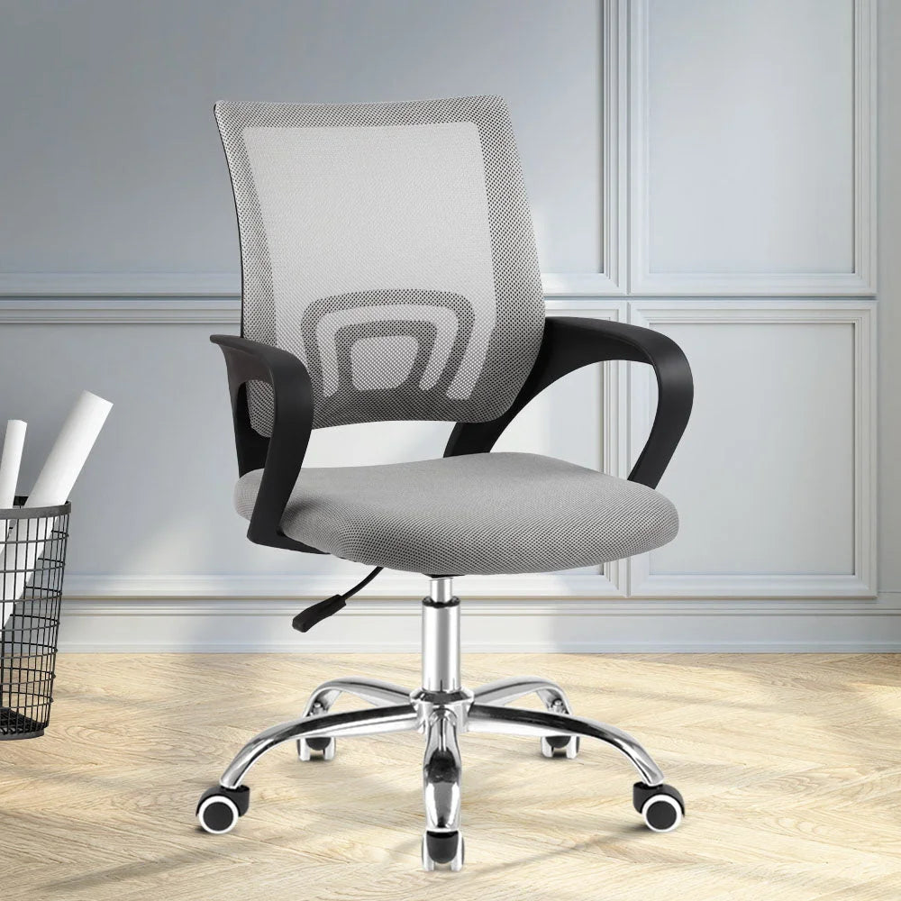 Office Chair Gaming Computer Mesh Executive Mid Back - Grey
