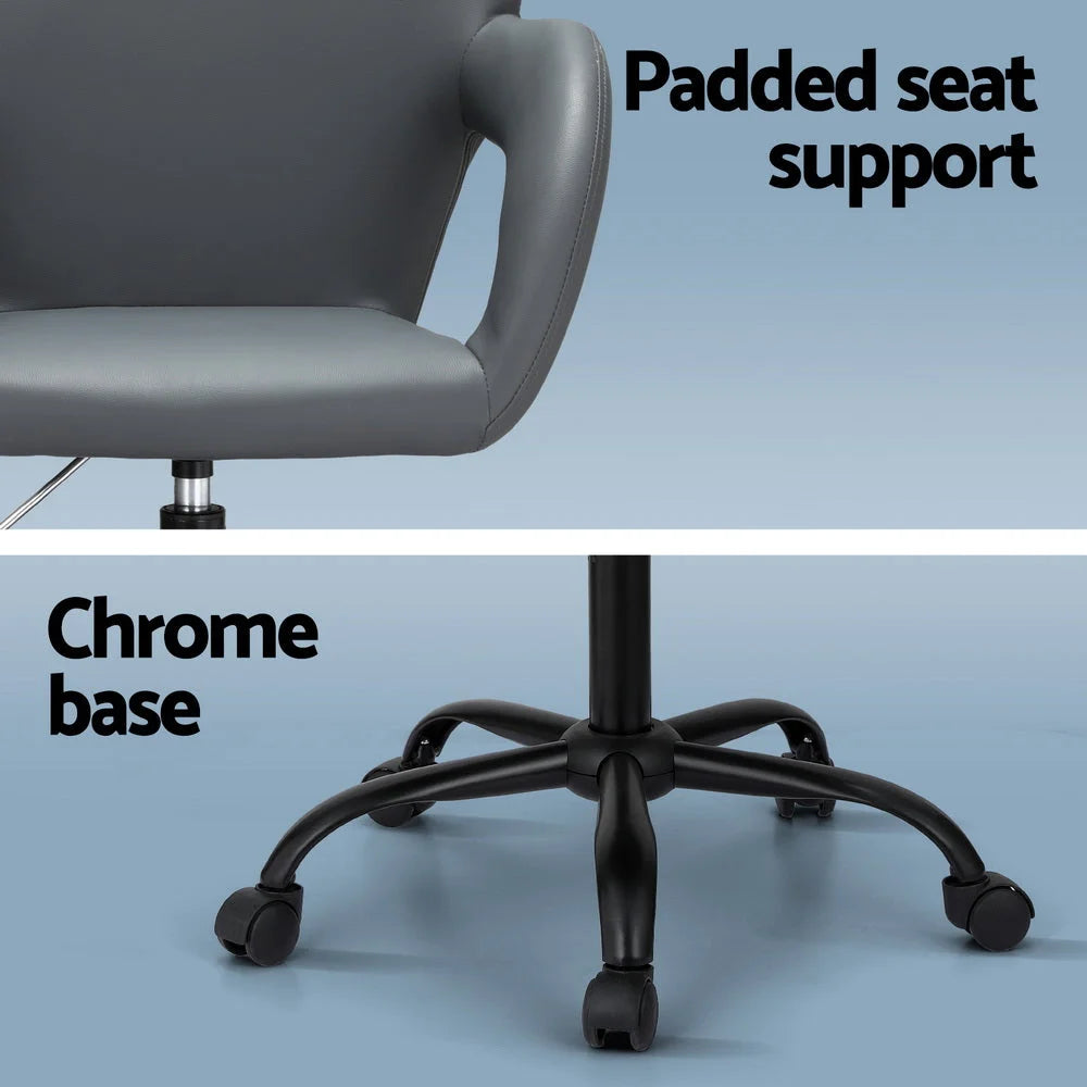 Office Chair Mid Back - Grey - Furniture