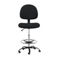 Black fabric office chair with cushioned seat and backrest