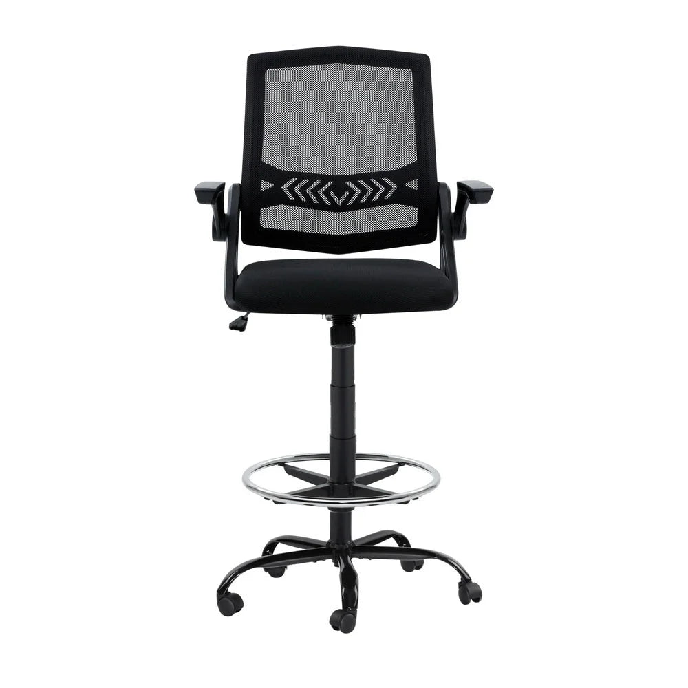 Office Chair Veer Drafting Stool Mesh Chairs Flip Up