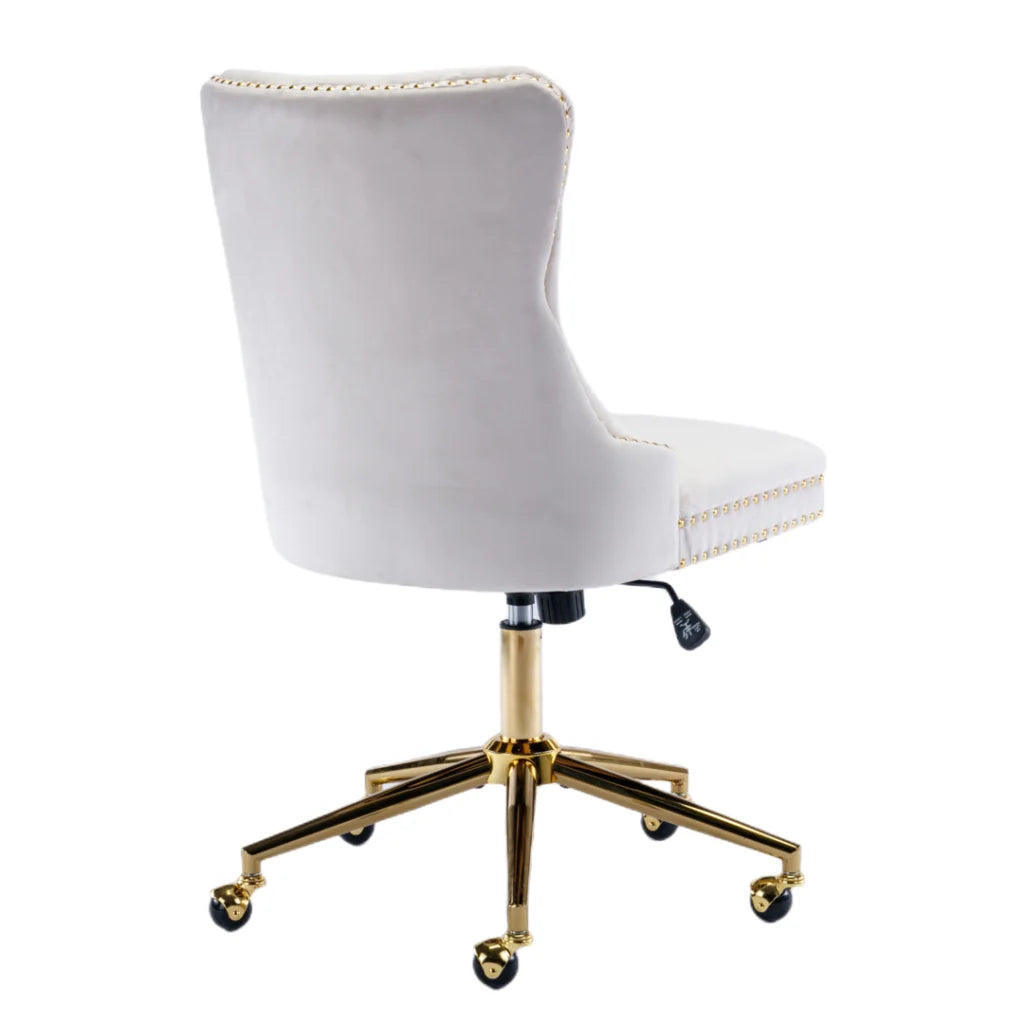 Office Chair Velvet Home - Beige - Furniture