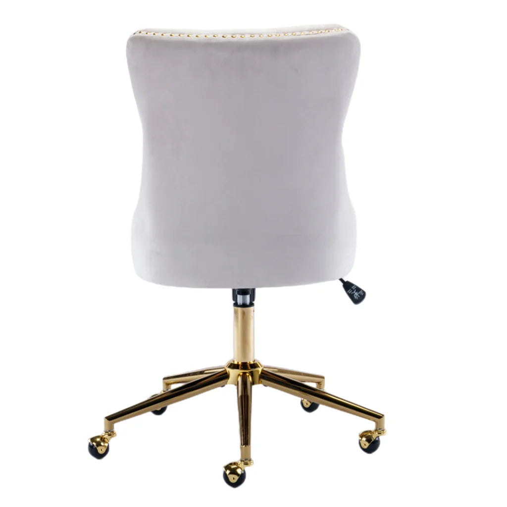 Office Chair Velvet Home - Beige - Furniture