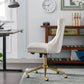 Office Chair Velvet Home - Beige - Furniture