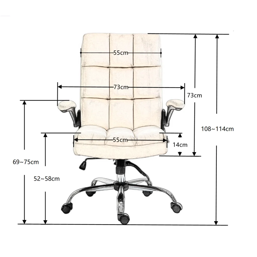 Office Chair Velvet Home Ergonomic Swivel Adjustable Tilt