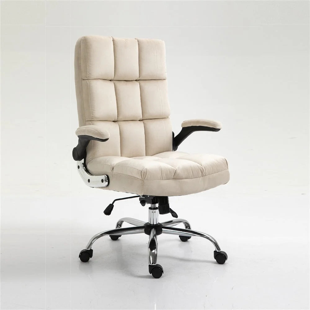 Office Chair Velvet Home Ergonomic Swivel Adjustable Tilt