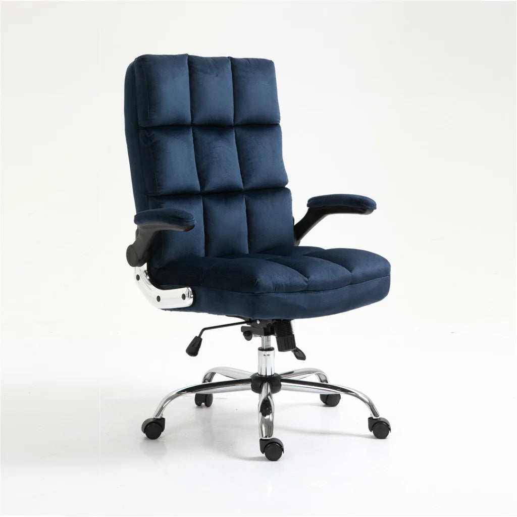 Office Chair Velvet Home Ergonomic Swivel Adjustable Tilt