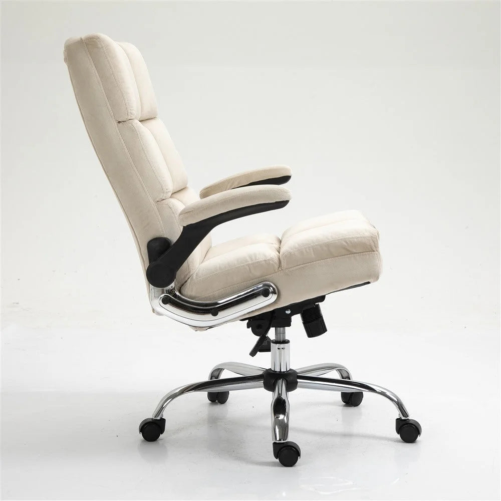Office Chair Velvet Home Ergonomic Swivel Adjustable Tilt