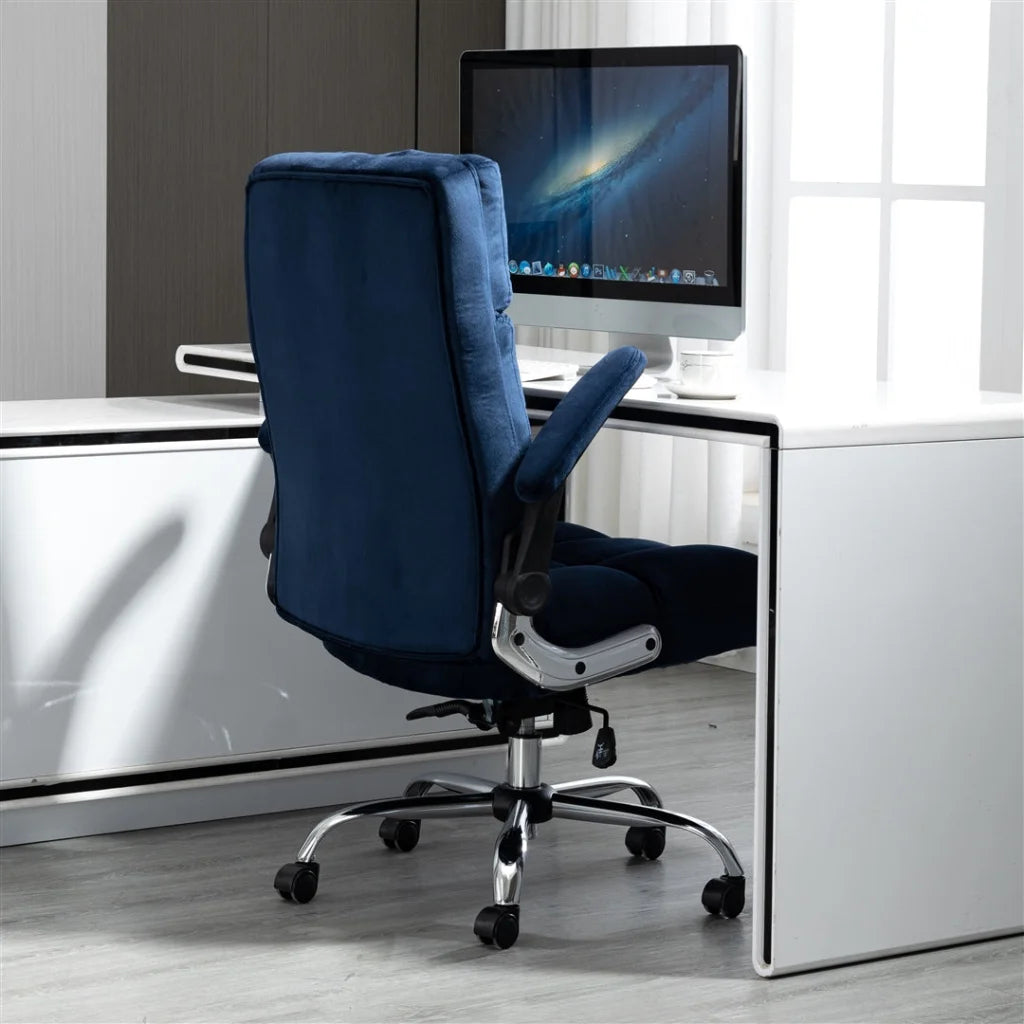 Office Chair Velvet Home Ergonomic Swivel Adjustable Tilt