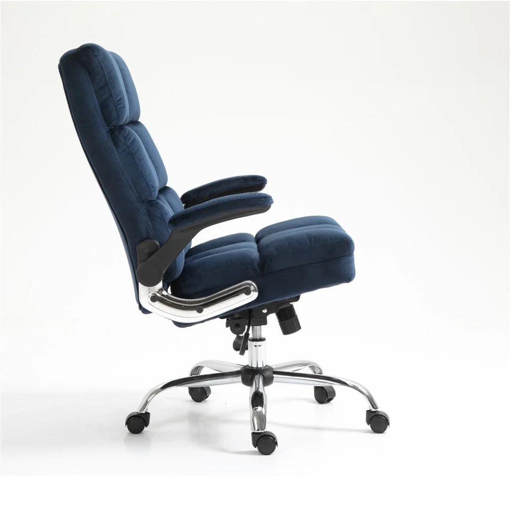 Office Chair Velvet Home Ergonomic Swivel Adjustable Tilt