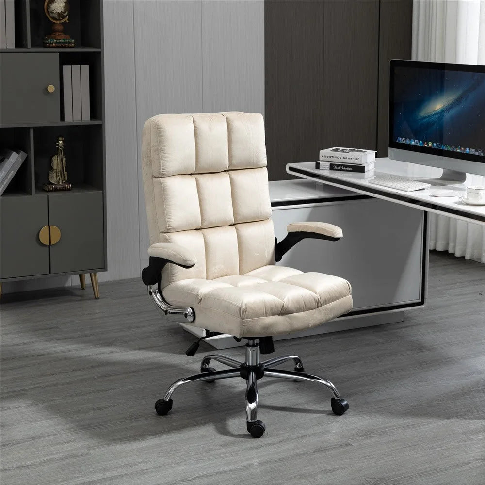 Office Chair Velvet Home Ergonomic Swivel Adjustable Tilt
