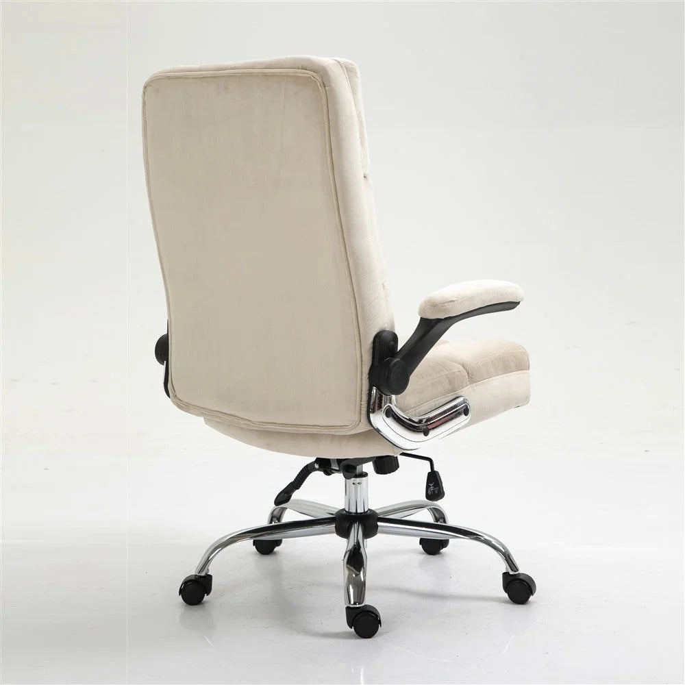 Office Chair Velvet Home Ergonomic Swivel Adjustable Tilt