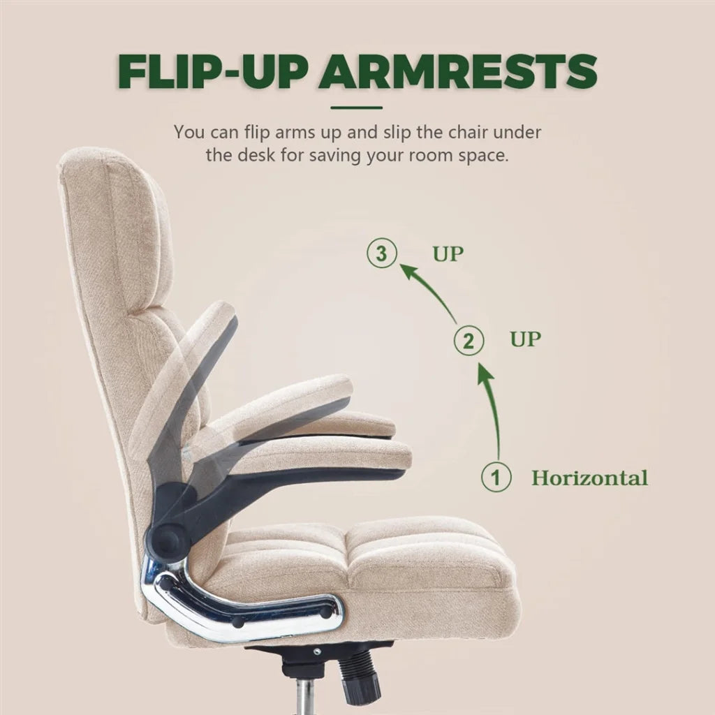 Office Chair Velvet Home Ergonomic Swivel Adjustable Tilt