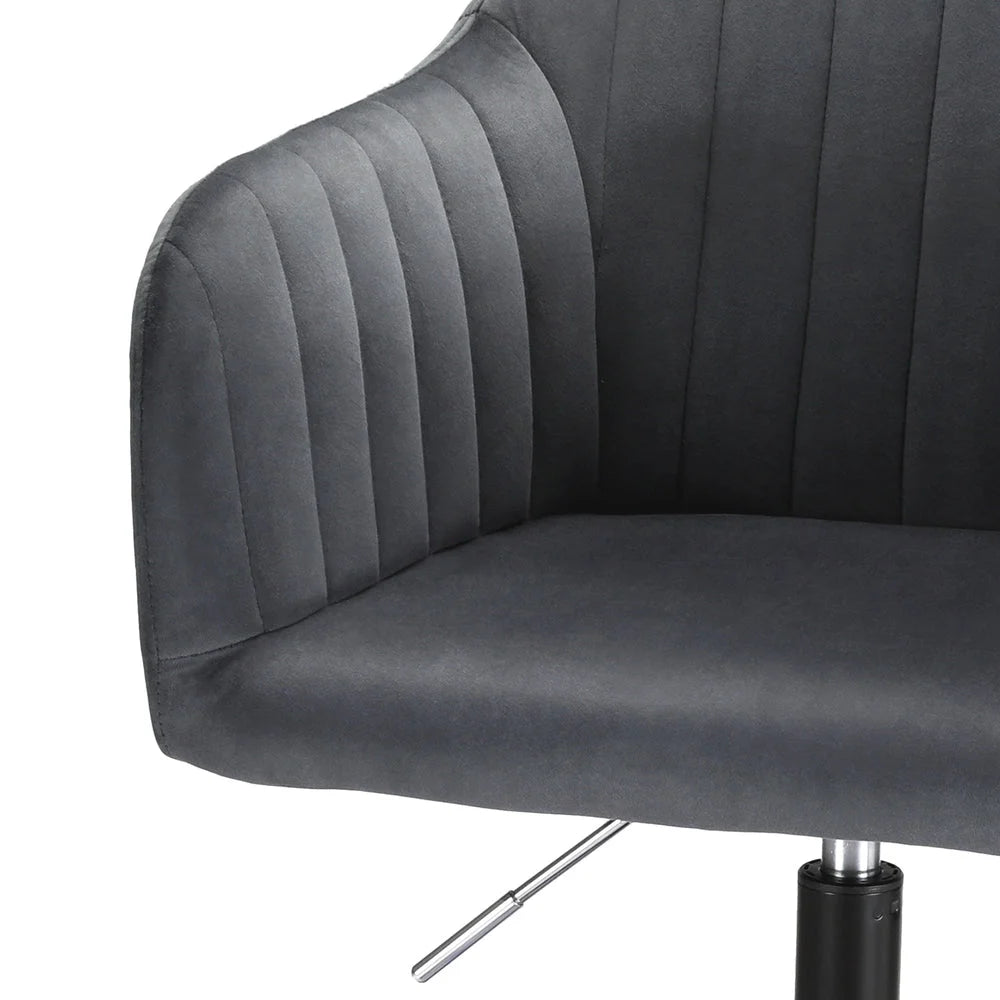Office Chair Velvet Seat - Dark Grey - Furniture