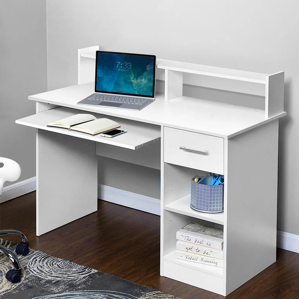 Office Computer Desk with Storage - White - Office