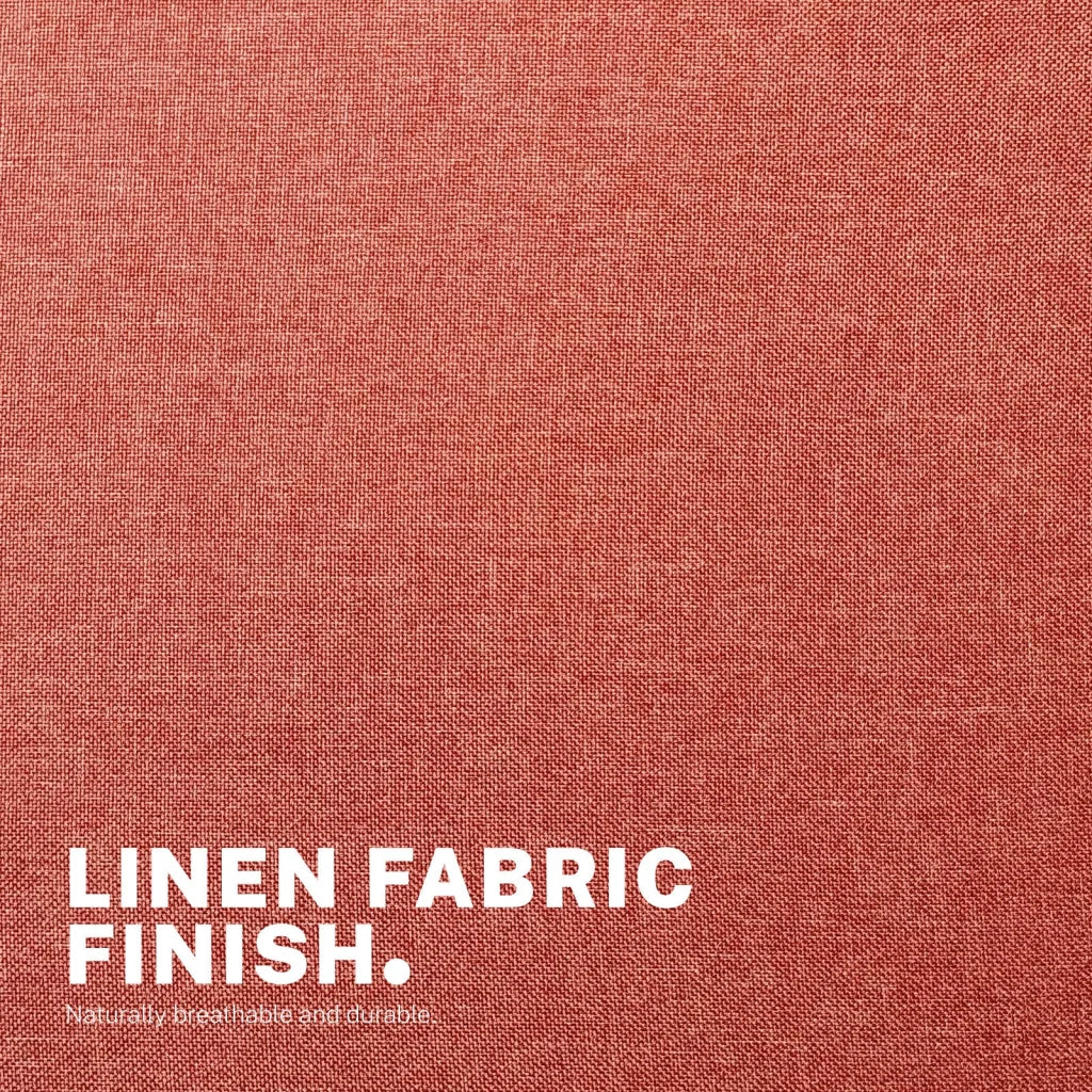 Office Desk Chair - Linen Fabric Armless Swivel Study Seat