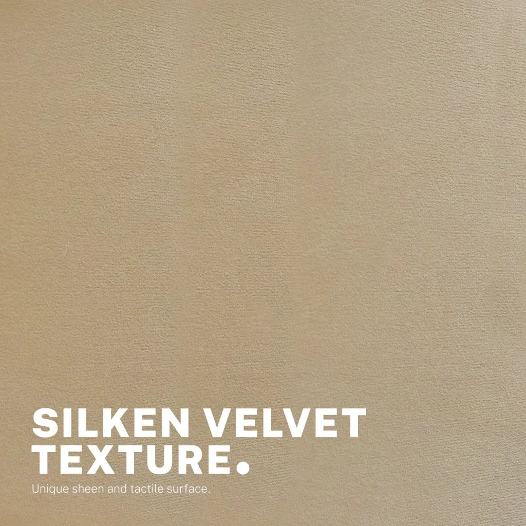 Office Desk Chair - Velvet Armless Swivel Study Seat OVOID