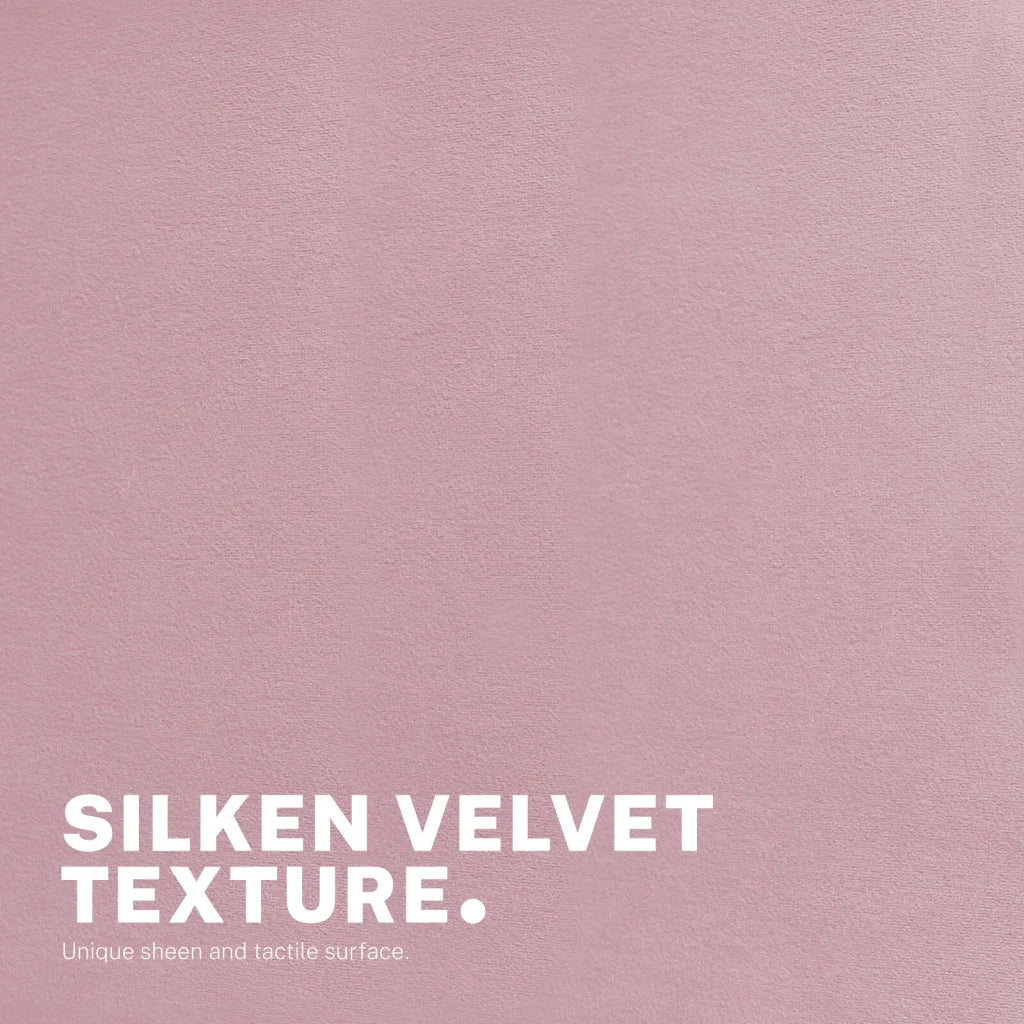 Office Desk Chair - Velvet Armless Swivel Study Seat OVOID