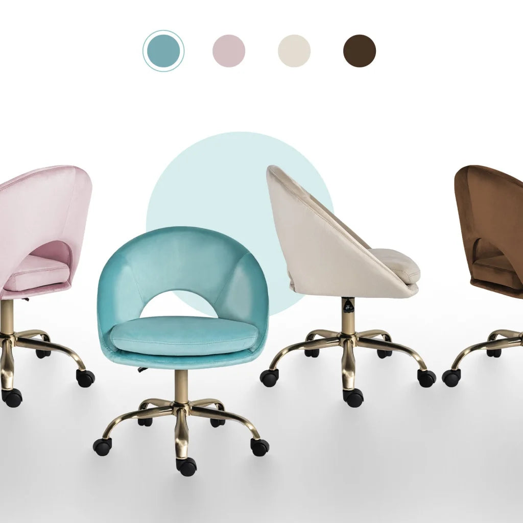 Office Desk Chair - Velvet Home Office Swivel Computer Seat