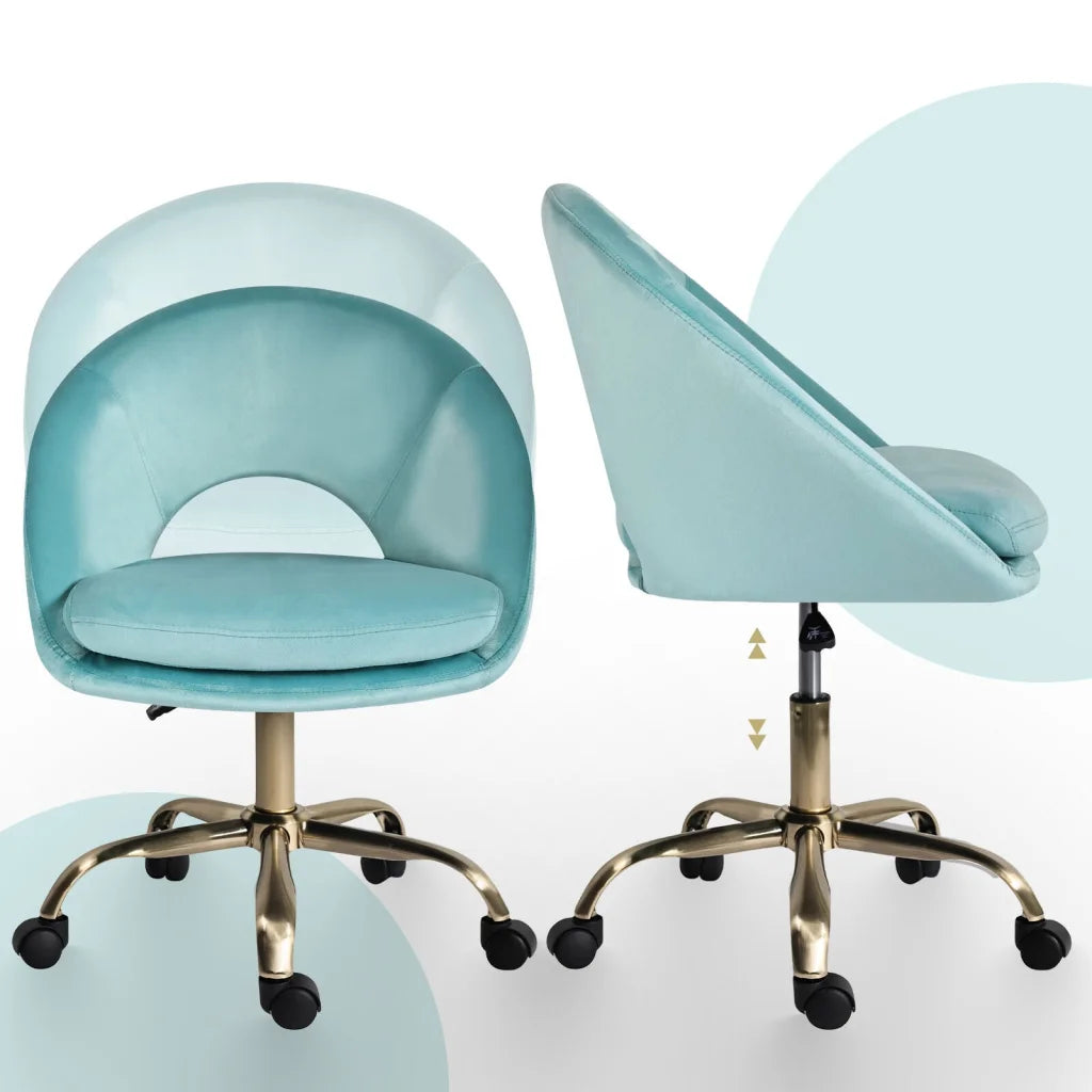 Office Desk Chair - Velvet Home Office Swivel Computer Seat