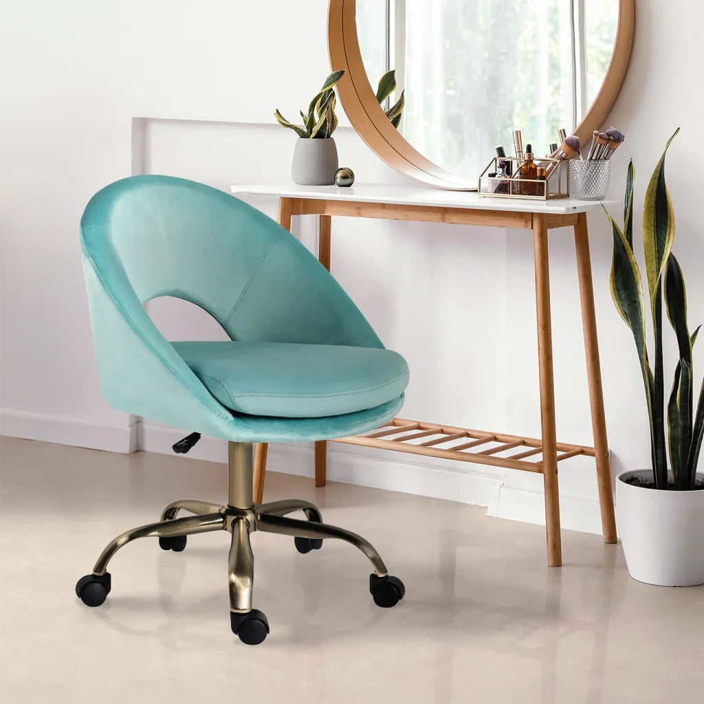 Office Desk Chair - Velvet Home Office Swivel Computer Seat