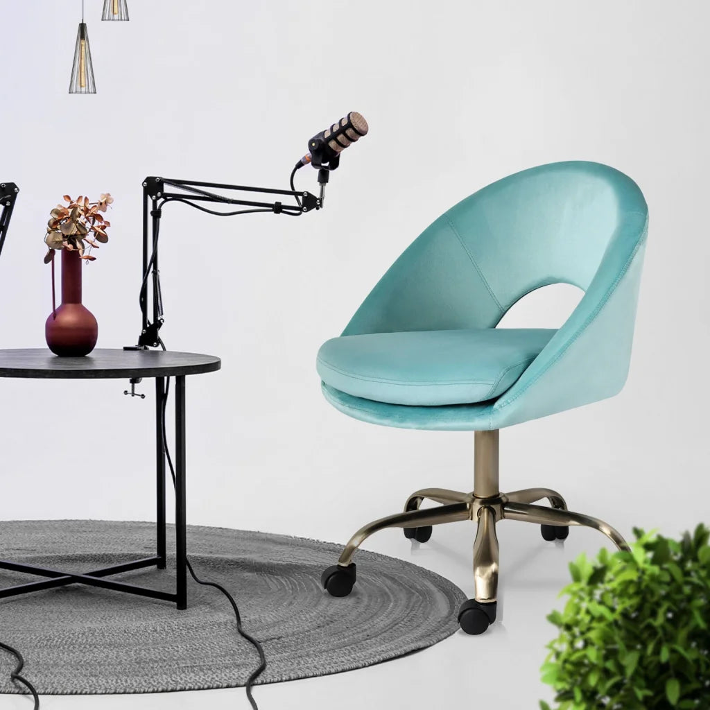 Office Desk Chair - Velvet Home Office Swivel Computer Seat