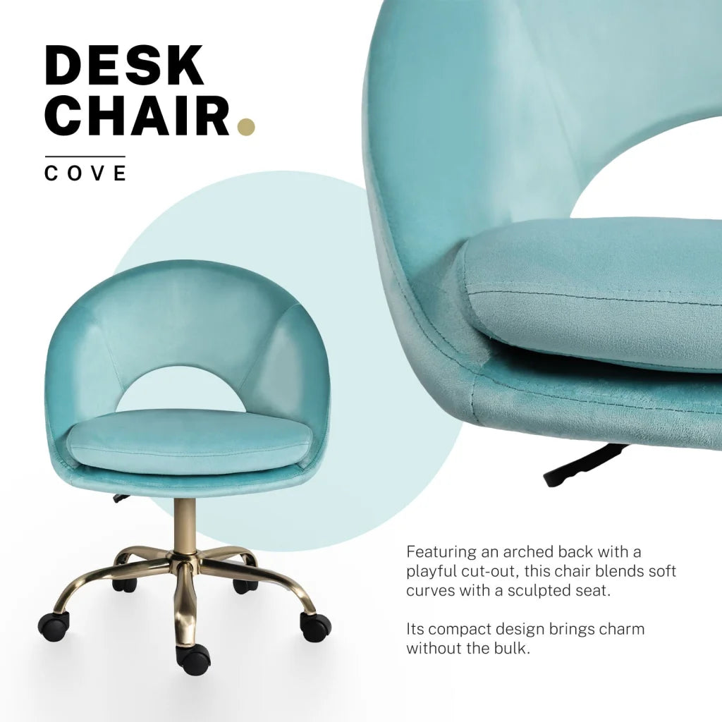 Office Desk Chair - Velvet Home Office Swivel Computer Seat