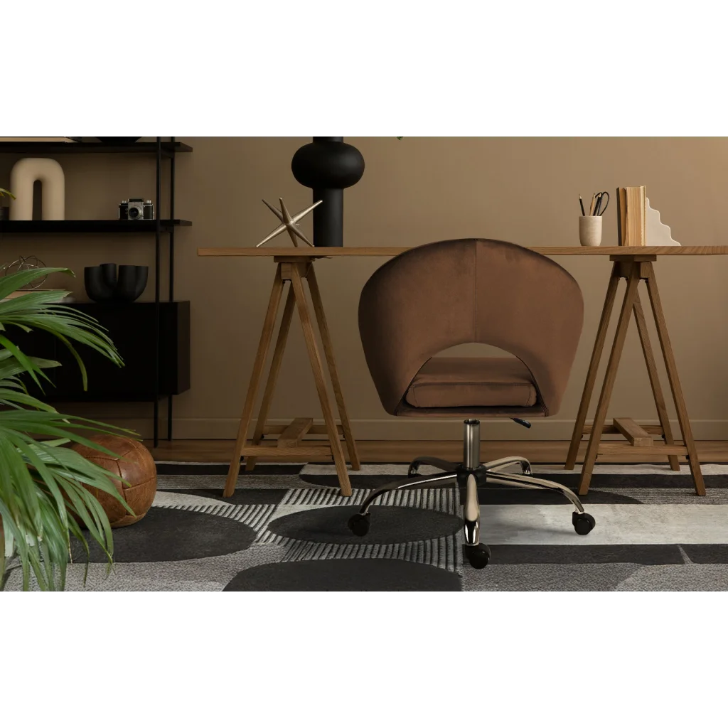 Office Desk Chair - Velvet Home Office Swivel Computer Seat