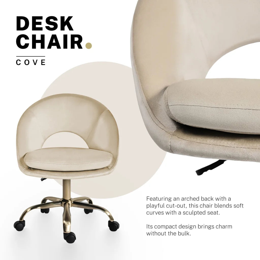 Office Desk Chair - Velvet Home Office Swivel Computer Seat