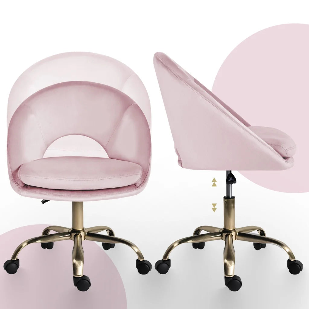 Office Desk Chair - Velvet Home Office Swivel Computer Seat