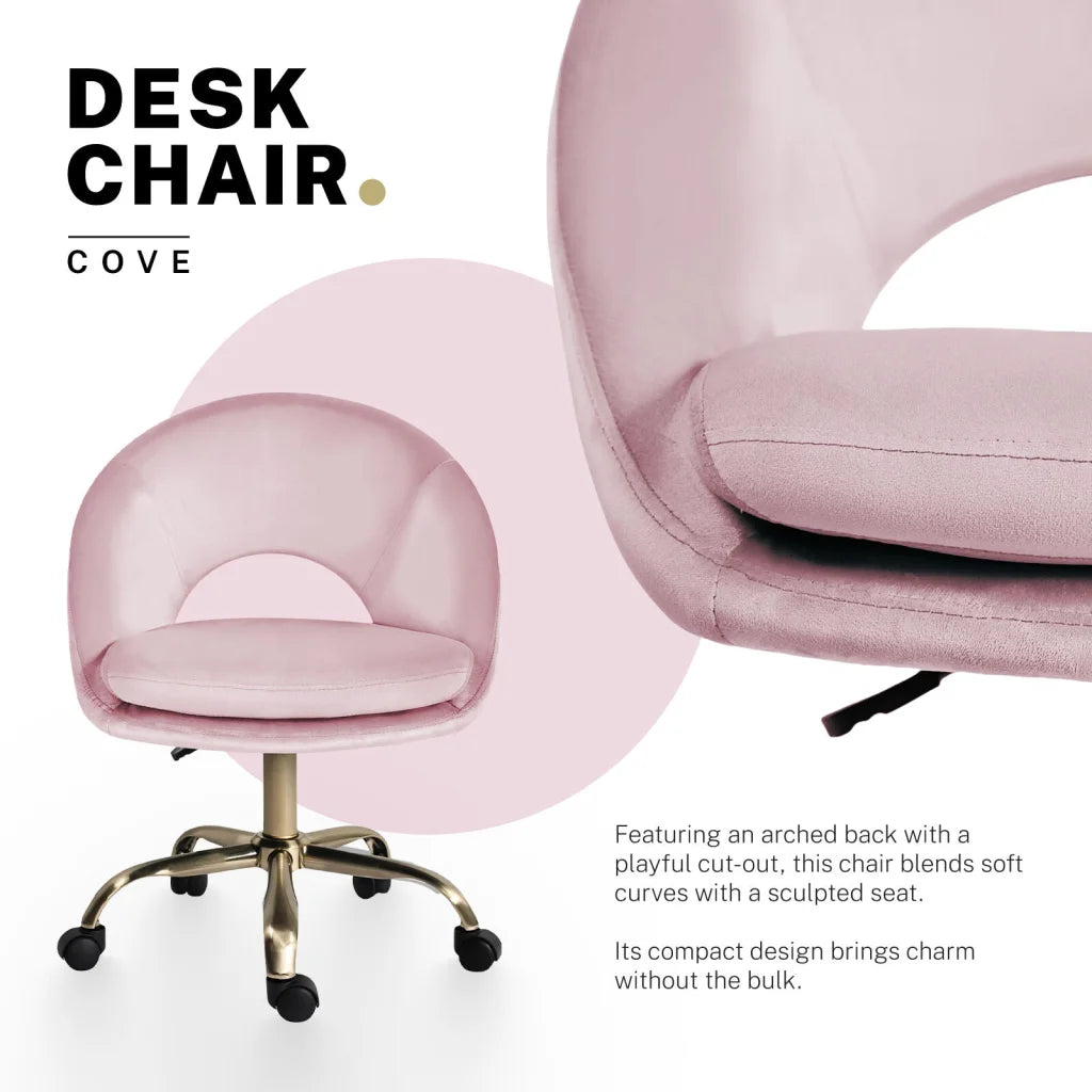 Office Desk Chair - Velvet Home Office Swivel Computer Seat