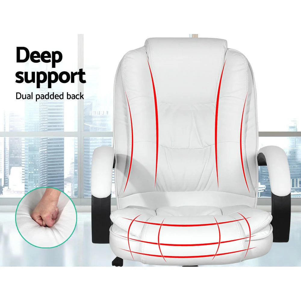 Office Gaming Chair Computer Executive PU Leather Seating